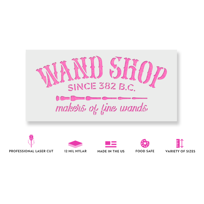 Wand Shop Stencil