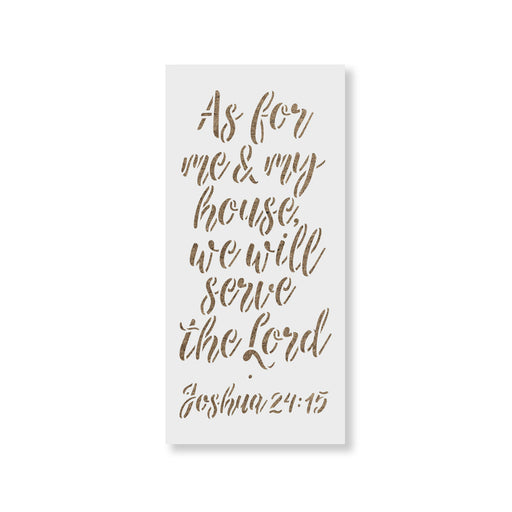 We Will Serve The Lord Bible Verse Stencil