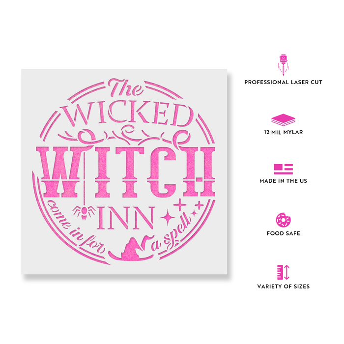 Wicked Witch Inn Spell Stencil