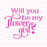 Will You Flower Girl Cookie Stencil