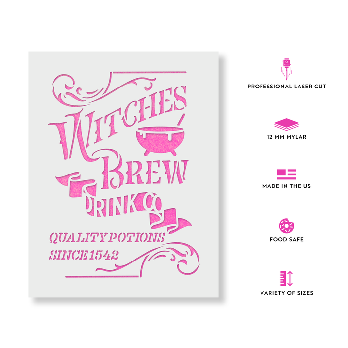 Witches Brew Drink Co Stencil