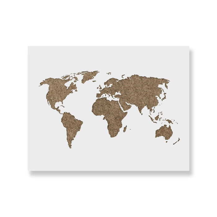 World Map Stencil