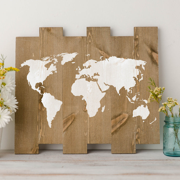 World Map Stencil