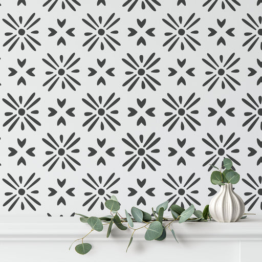 Zia Burst Pattern Wall Stencil