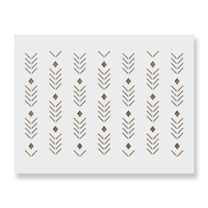 Zoom Arrow Pattern Wall Stencil