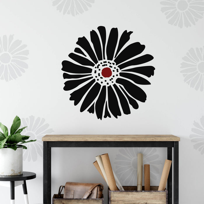 Daisy Dot Flower Stencils for Walls & Furniture