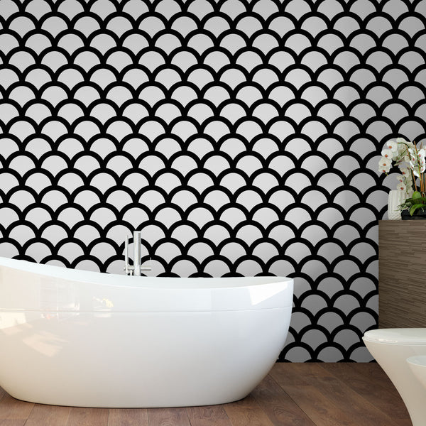 Fish Scale Stencil for Walls - Mermaid Style Scale Stencil for