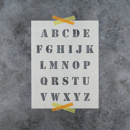 Alphabet Stencil - Letter Stencils - Alphabet Pattern - UPPER Case letters  - Create Custom Signs - Reusable Stencil 1001 A-Z Letters