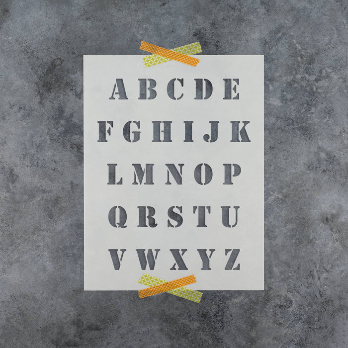 Alphabet Stencil - Home - Reusable Stencil Store
