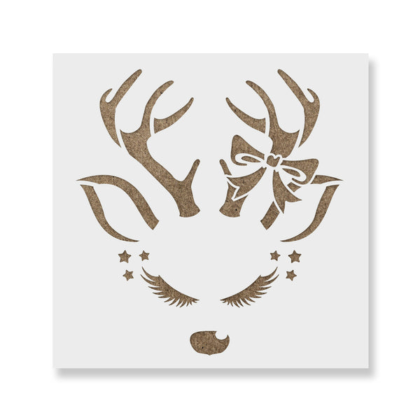 Reindeer Girl Stencils - Stencil Revolution