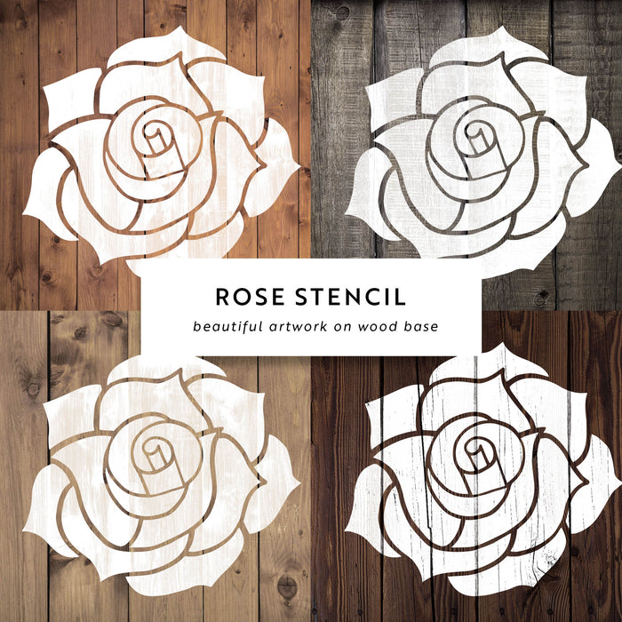 rose stencil outline